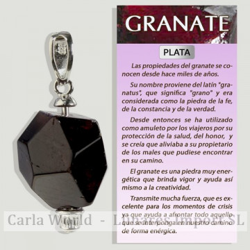 GRENAT. Pendentif ARGENT....