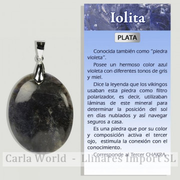 IOLITE. Pendentif ARGENT....