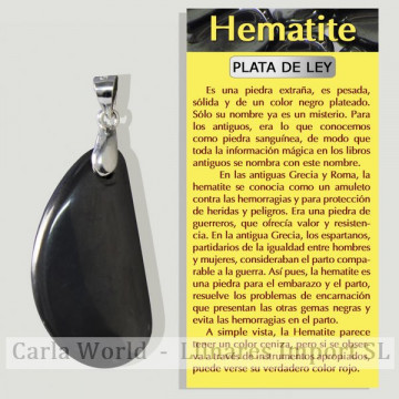 HEMATITE. Colgante PLATA. Formas surtidas