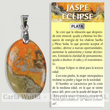 JASPE ECLIPSE. Colgante plata. Formas surtidas