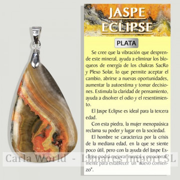 JASPE ECLIPSE. Colgante plata. Formas surtidas