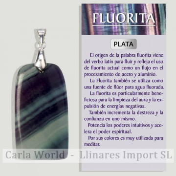 FLUORITE. SILVER pendant....