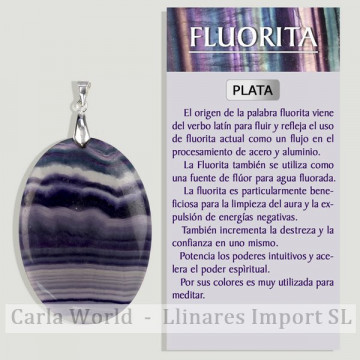 FLUORINE. Pendentif ARGENT....