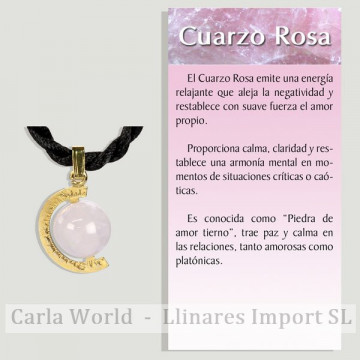 QUARTZ ROSE. Pendentif...