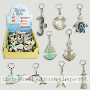 MARINE STYLE. Nautical wood keychains