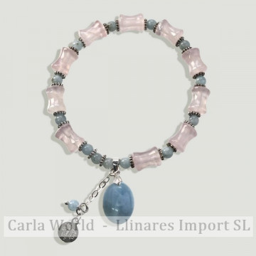 Pulsera BRISA Plata Aguamar...