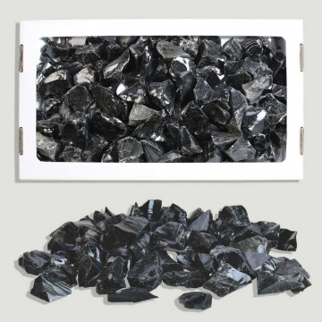 Obsidiana. Masivo trocitos. 1,5k aprox 26x14cm (caja)