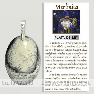 MERLINITA. Colgante PLATA....