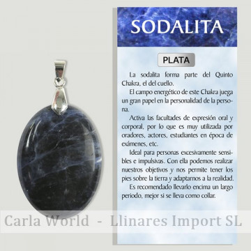 SODALITA. Colgante PLATA....