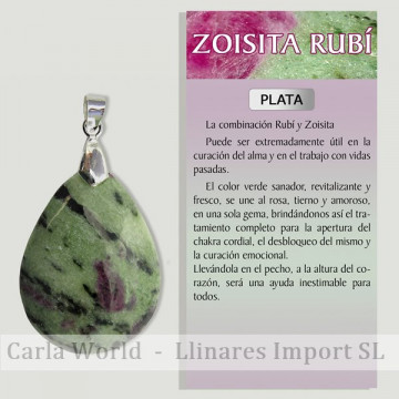 RUBY ZOISITE. Pendant in...