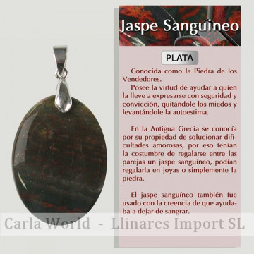 JASPE SANGUINEO. Colgante...