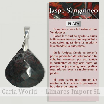 JASPE SANGUINEO. Colgante...