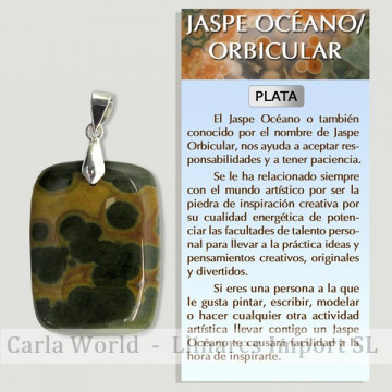 OCEAN JASPER. Large SILVER...