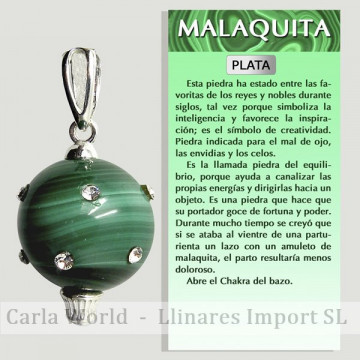 MALACHITE with ZIRCONIAS....