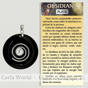 OBSIDIENNE. Pendentif en...