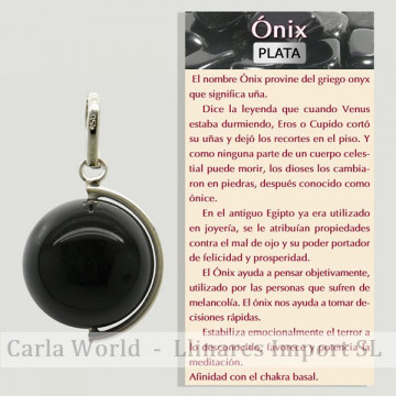 ONYX. Pendentif en ARGENT....