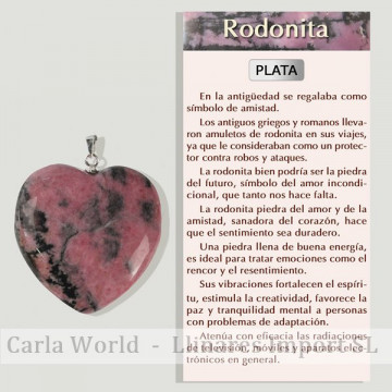 RODONITA. . Colgante PLATA....