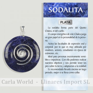 SODALITA. Colgante PLATA....