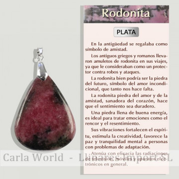 RODONITA. Colgante PLATA....