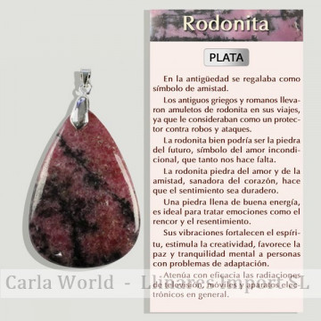 RODONITA. Colgante PLATA....