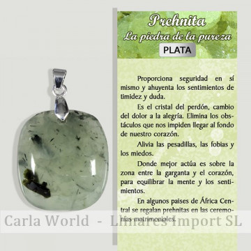 PREHNITE facetado. Pingente...