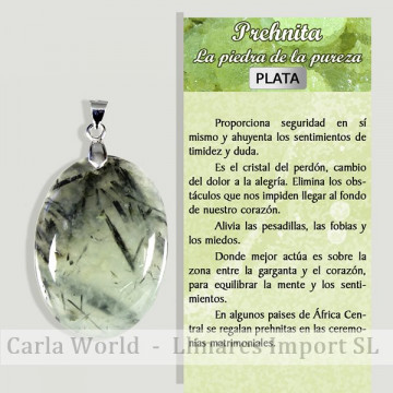 PREHNITE facetado. Pingente...