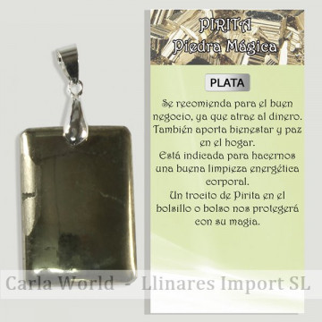 PYRITE. SILVER pendant....