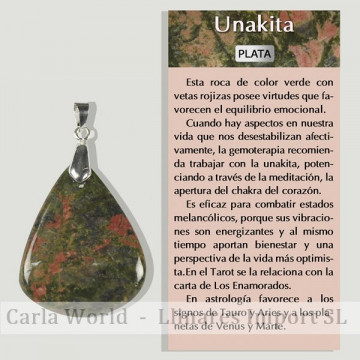 UNAKITE. SILVER pendant....