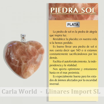 PIEDRA SOL. Colgante PLATA....