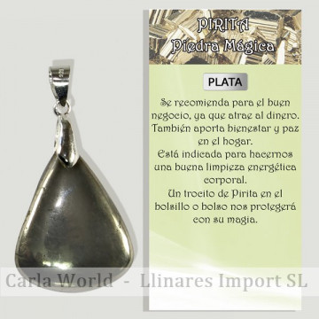 PYRITE. SILVER pendant....