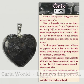 ONIX. Colgante Plata. Corazón