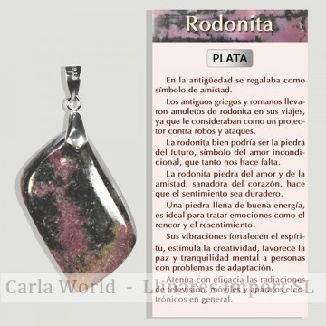 RHODONITE. Pendentif en...