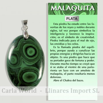 MALACHITE. Pendentif en...