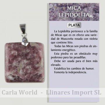 LÉPIDOLITE MICA. Pendentif...