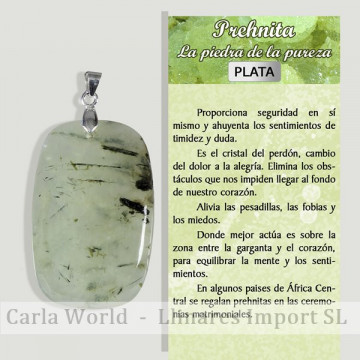 PREHNITE. SILVER pendant....