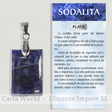 SODALITA. Colgante PLATA....