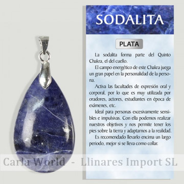 SODALITA. Colgante PLATA....