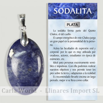 SODALITA. Colgante PLATA....