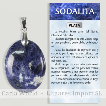 SODALITA. Colgante PLATA....