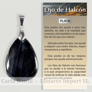 ŒIL DE FAUCON. Pendentif...