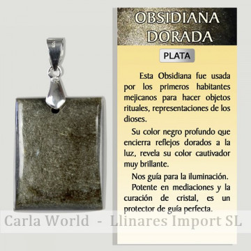 OBSIDIANA DE OURO. Pingente...