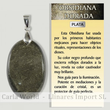 OBSIDIENNE D'OR. Pendentif...