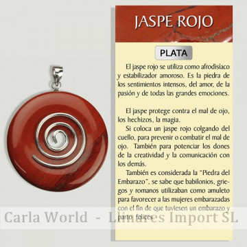 JASPE ROUGE. Pendentif en...