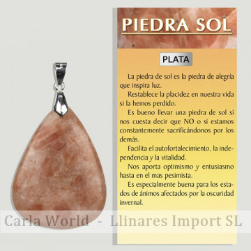 PIEDRA SOL. Colgante PLATA....