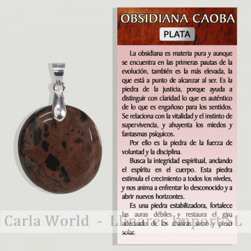 OBSIDIANA CAOBA. Colgante...