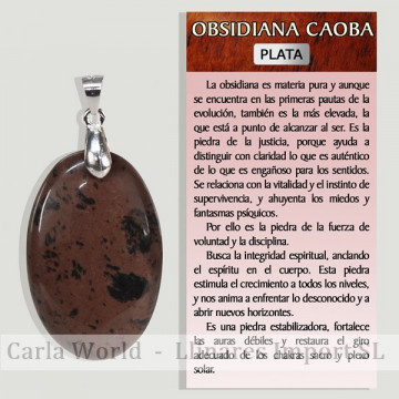 OBSIDIANA CAOBA. Colgante...