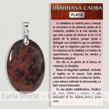 OBSIDIANA CAOBA. Colgante...