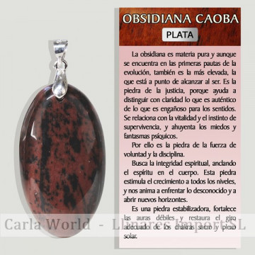 OBSIDIANA CAOBA. Colgante...