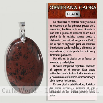 OBSIDIANA CAOBA. Colgante...