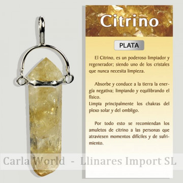 CITRINE. Silver Pendant....